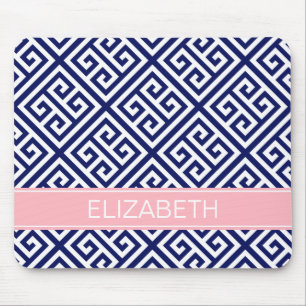 Mousepad Marinho Wt Med Grego - Diag T #1 Nome Rosa Monogra