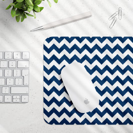 Mousepad Marinho Zigzag, Marinho Chevron, Padrão Geométrico