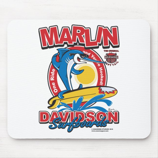Mousepad Marlin Davidsons surfboards (Frente)
