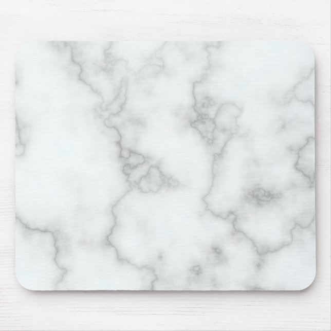 Mousepad Mármore Branco Elegante Faux (Frente)