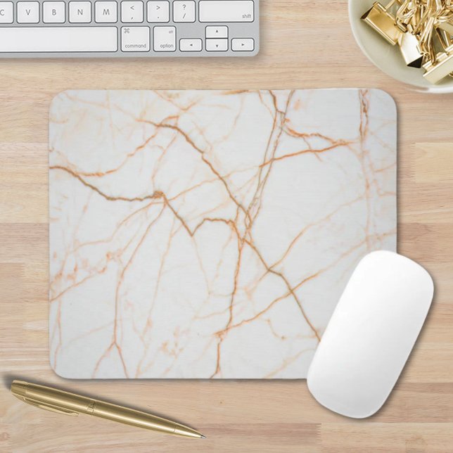 Mousepad mármore branco minimalista moderno (modern minimalist chic scandinavian white marble mouse pad)