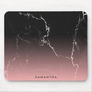 Mousepad Mármore cor-de-rosa & preto