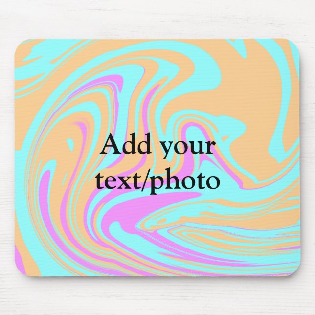 Mousepad Mármore de acrílico simples com o seu texto nome p (Frente)