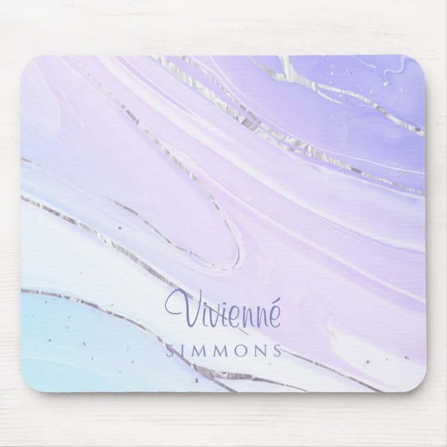 Mousepad Mármore de Ombre de Tosca Rosa Púrpura Personalizá (Frente)