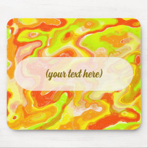 Mousepad Mármore Laranja Lava Textura Topográfica Abstrata