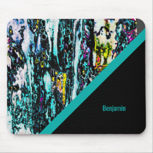 Mousepad mármore legal colorido + chic preto