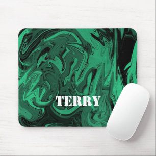 Mousepad Mármore polido verde e preto