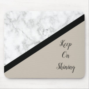 Mousepad Mármore Preto e Branco c/Tan