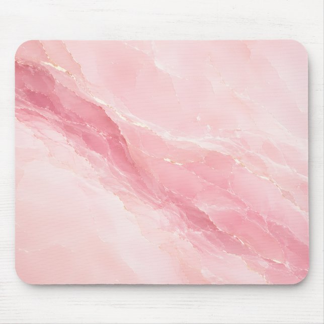 Mousepad Mármore Rosa Quartzo Luxuoso (Frente)