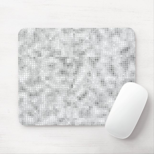 Mousepad Mármore Verde Branco Clássico Elegante Glamour (Com mouse)