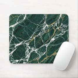 Mousepad Mármore Verde Esmeralda Elegante Mesa com Veios Do