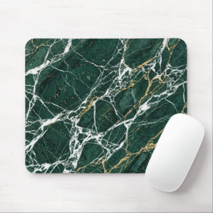 Mousepad Mármore Verde Esmeralda Elegante Mesa com Veios Do