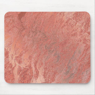 Mousepad Mármore-vermelho Dourado do Rosa de cobre