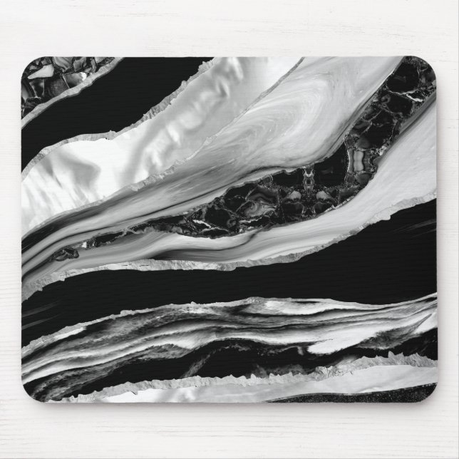 Mousepad Mármores Pretos e Mãe de Pérola (Frente)