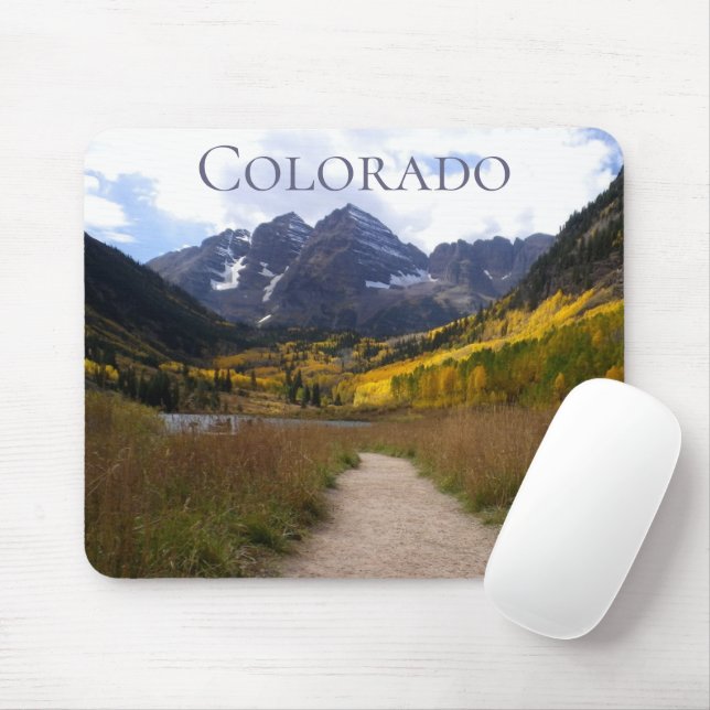 Mousepad Maroon Bells Colorado Souvenir (Com mouse)