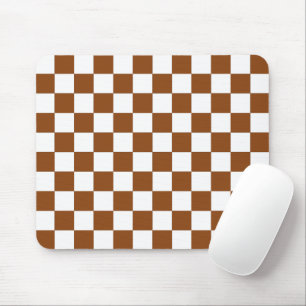 Mousepad Marrom e branco verificados