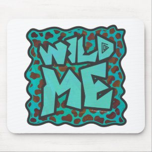 Mousepad Marrom e Design de Teal Dalmatian