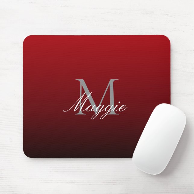 Mousepad marrom vermelho-burgundy minimalista abstrato mars (Com mouse)