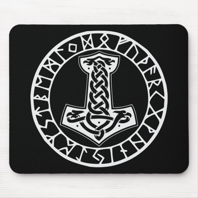 Mousepad Martelo de Mjölnir Thor 0022 #USAPatriotGraphics © (Frente)