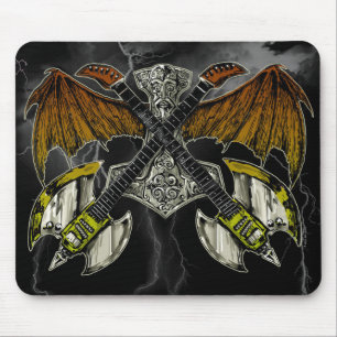 Mousepad Martelo do Thor das guitarra dos deuses