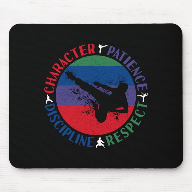 Mousepad Martial Arts Karate Core Values Baby T Shirt  (Frente)