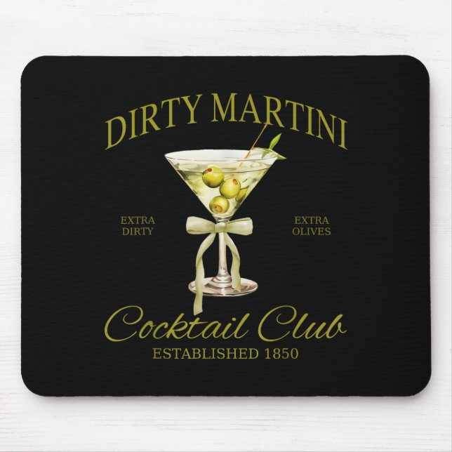 Mousepad Martini de Solteira Suja Cauda Clube Martini Bebid (Frente)