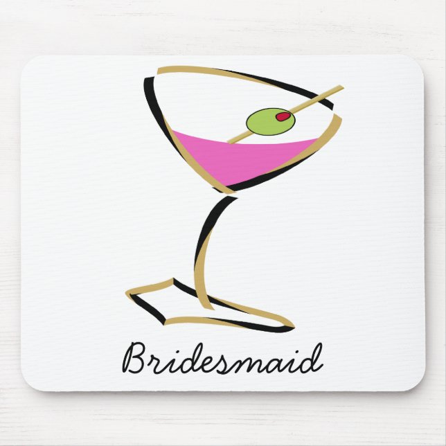 Mousepad martini gold divertido (Frente)