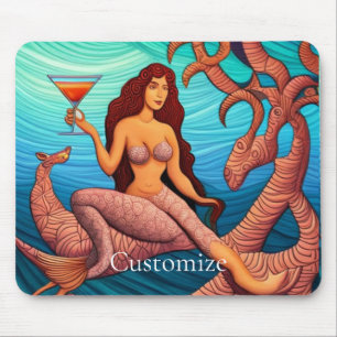 Mousepad Martini Mermaid Thunder_Cove de cabelos longos