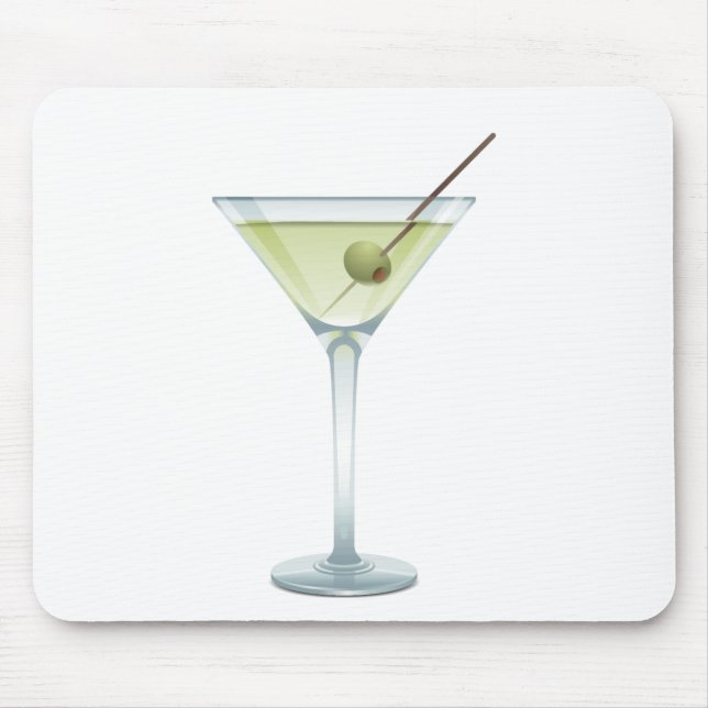 Mousepad Martini Sobre Branco (Frente)