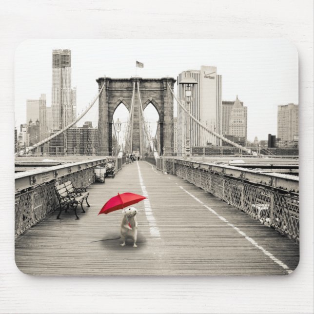 Mousepad Marty Mouse no Mouse Bridge do Brooklyn (Frente)