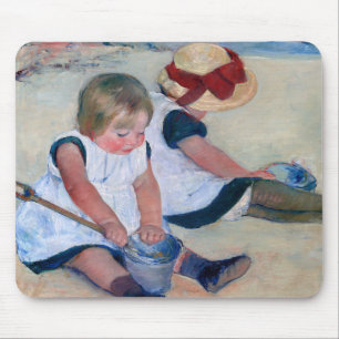 Mousepad Mary Cassatt Crianças Brincando na Praia 1884