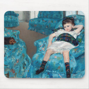 Mousepad Mary Cassatt - Menina em uma Cadeira Azul