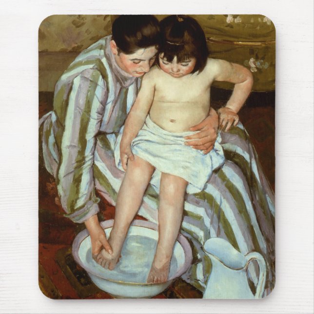 Mousepad Mary Cassatt's The Child's Bath (cerca de 1892) (Frente)