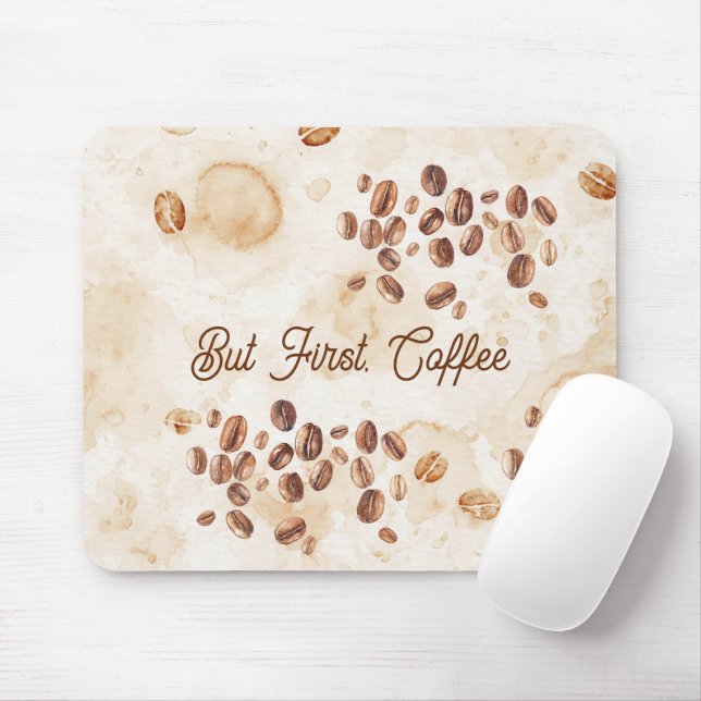Mousepad Mas Primeiro, Café (Com mouse)