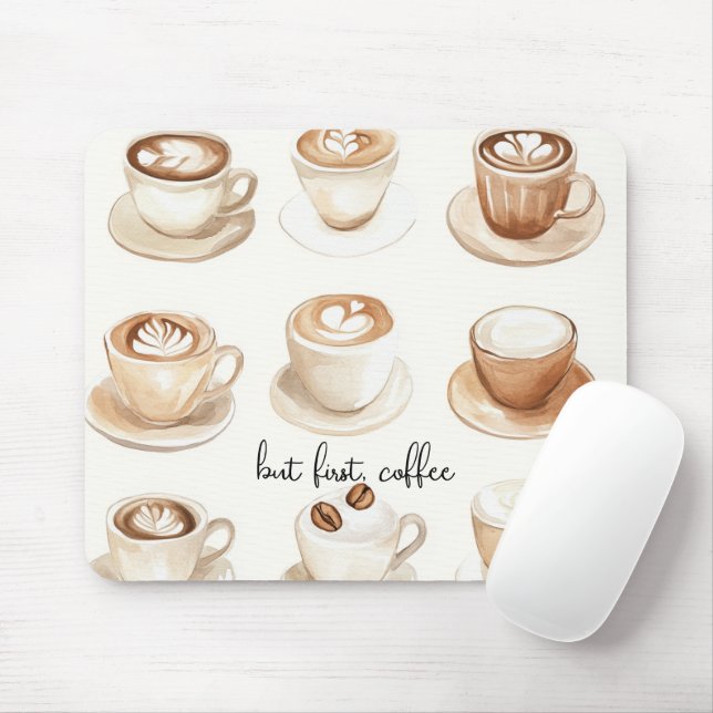 Mousepad Mas Primeiro, Xícaras de Café (Com mouse)