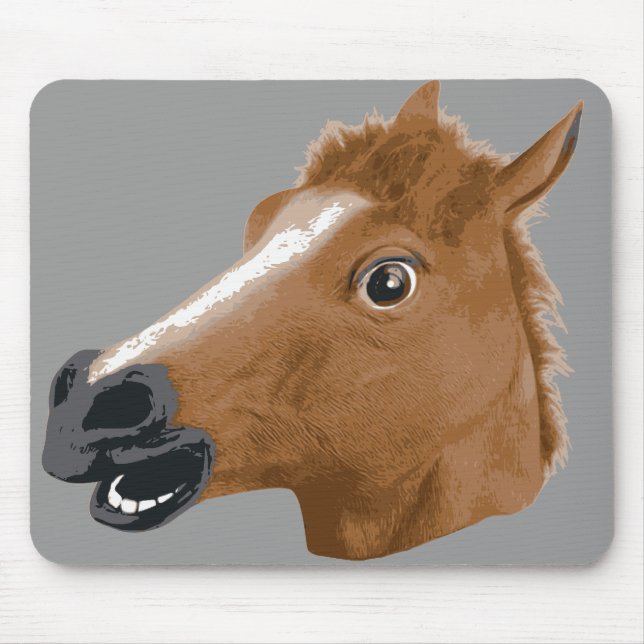 Mousepad Máscara assustador da cabeça de cavalo (Frente)