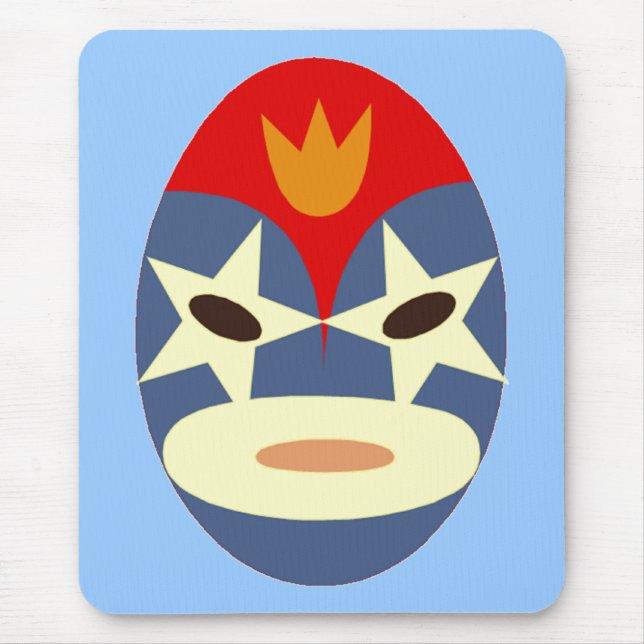Mousepad Máscara Azul Lucha (Frente)