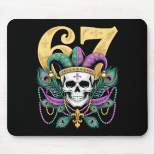 Mousepad Máscara de Carnaval Caveira de Bobo da Terça-feira