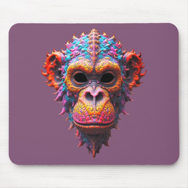 Mousepad Máscara de Chimpanzé Ornata (Frente)