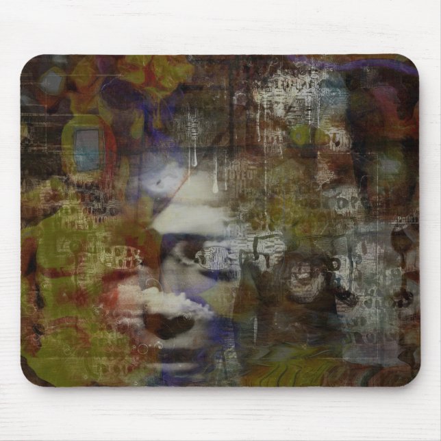 Mousepad Máscara de fantasma surreal (Frente)