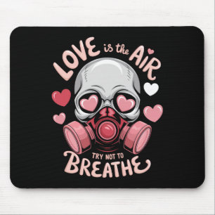Mousepad Máscara de Gás de Caveira do Dia dos Namorados Kaw