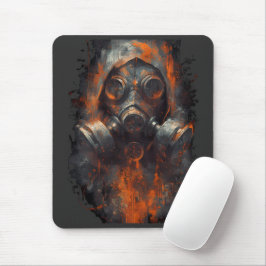 Mousepad Máscara de Gás Pós Apocalíptica Grunge Tóxico