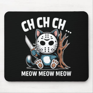 Mousepad Máscara de Gato Ch Ch Ch Meow Meow Divertida de Ha