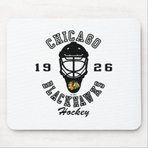 Mousepad Máscara de hóquei do Chicago Blackhawks Vermelha N