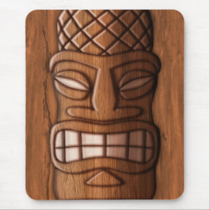 Mousepad Máscara de madeira de Tiki