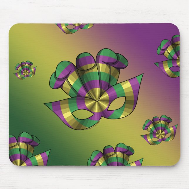Mousepad Máscara de Mardi Gras (Frente)