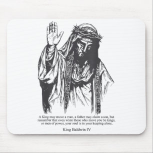 Mousepad Máscara de Prata Rei Baldwin Iv Meme O Rei Leproso