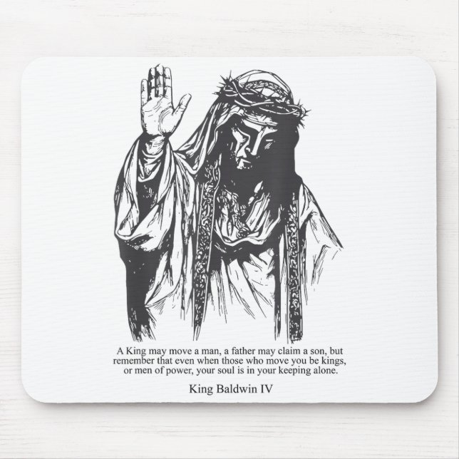 Mousepad Máscara de Prata Rei Baldwin Iv Meme O Rei Leproso (Frente)