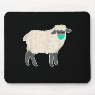 Mousepad Máscara de Visto simples de ovelhas Bonito prese