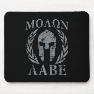 Mousepad Máscara do Guerreiro do Molon Labe Laurels em Pre